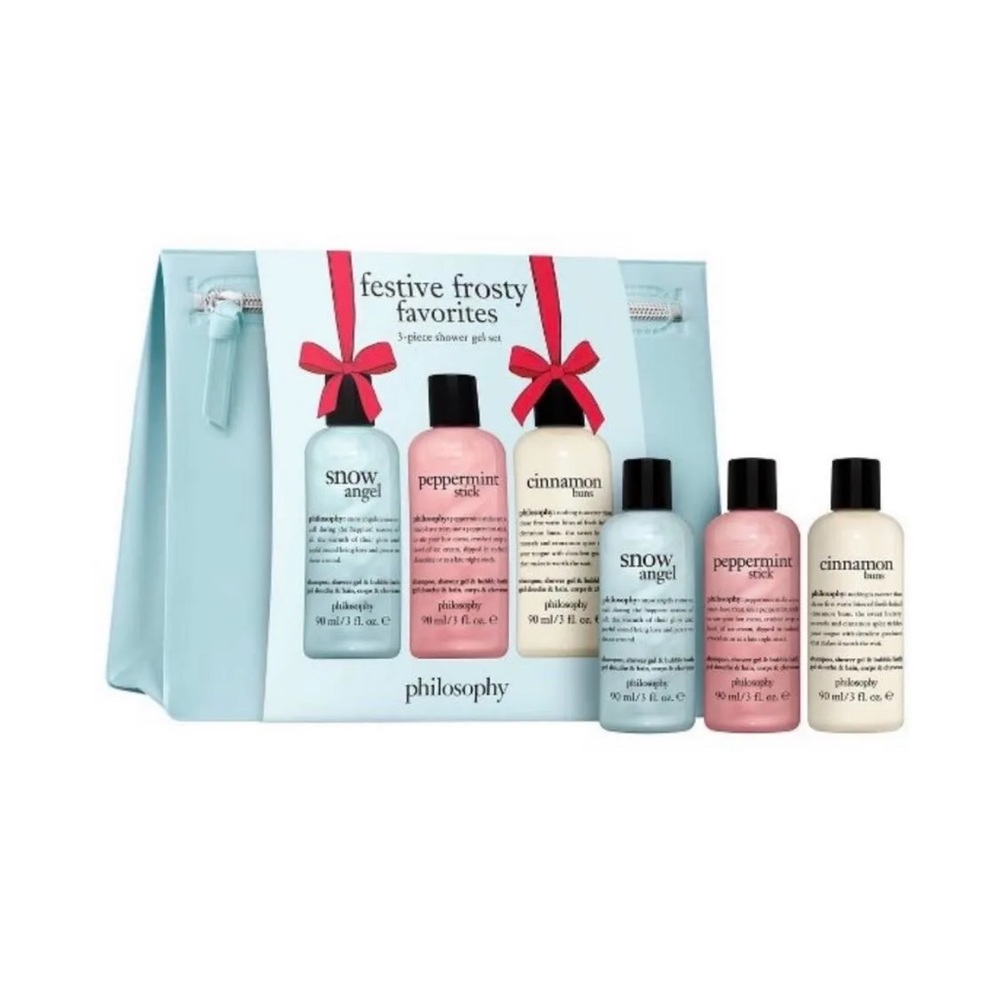 Philosophy FESTIVE FROSTY FAVORITES 3 Pc Shower Gel Set (3) 3 fl oz NEW IN BAG